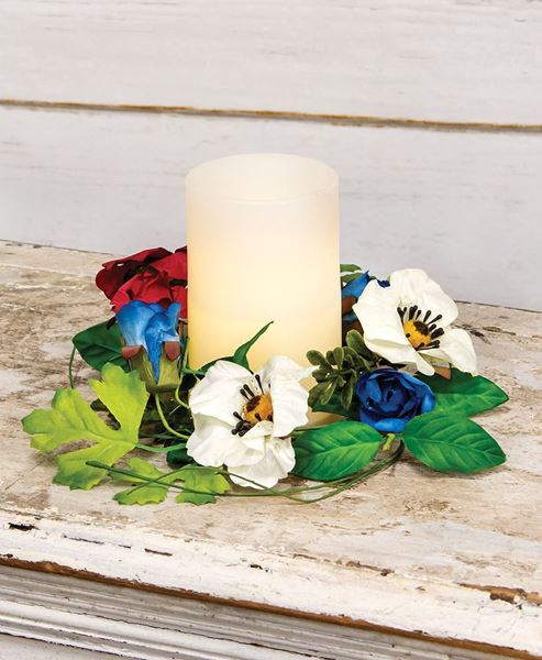 Americana Rose & Poppy Candle Ring