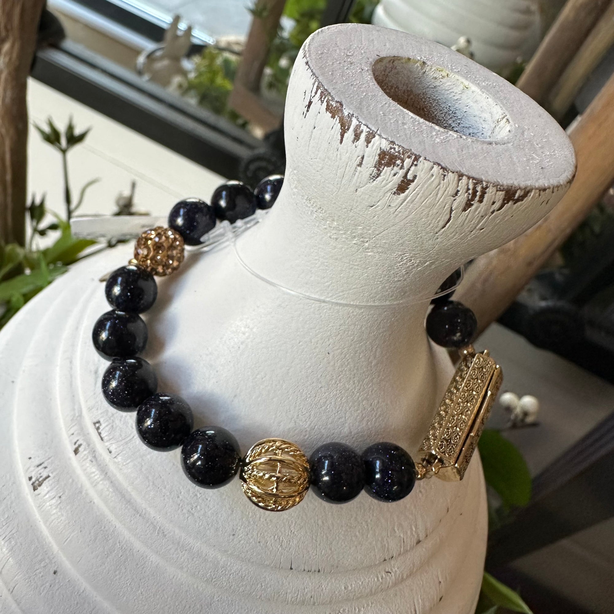 Prayer Box Bracelet | Natural Stone