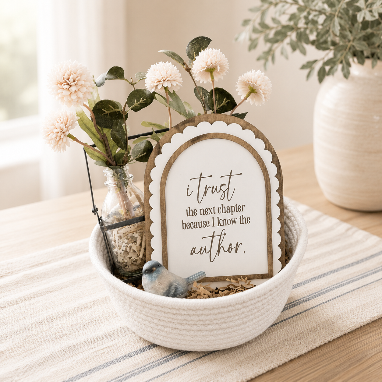 Trust the Next Chapter Sign | Christian Graduation Gift & Encouragement Decor