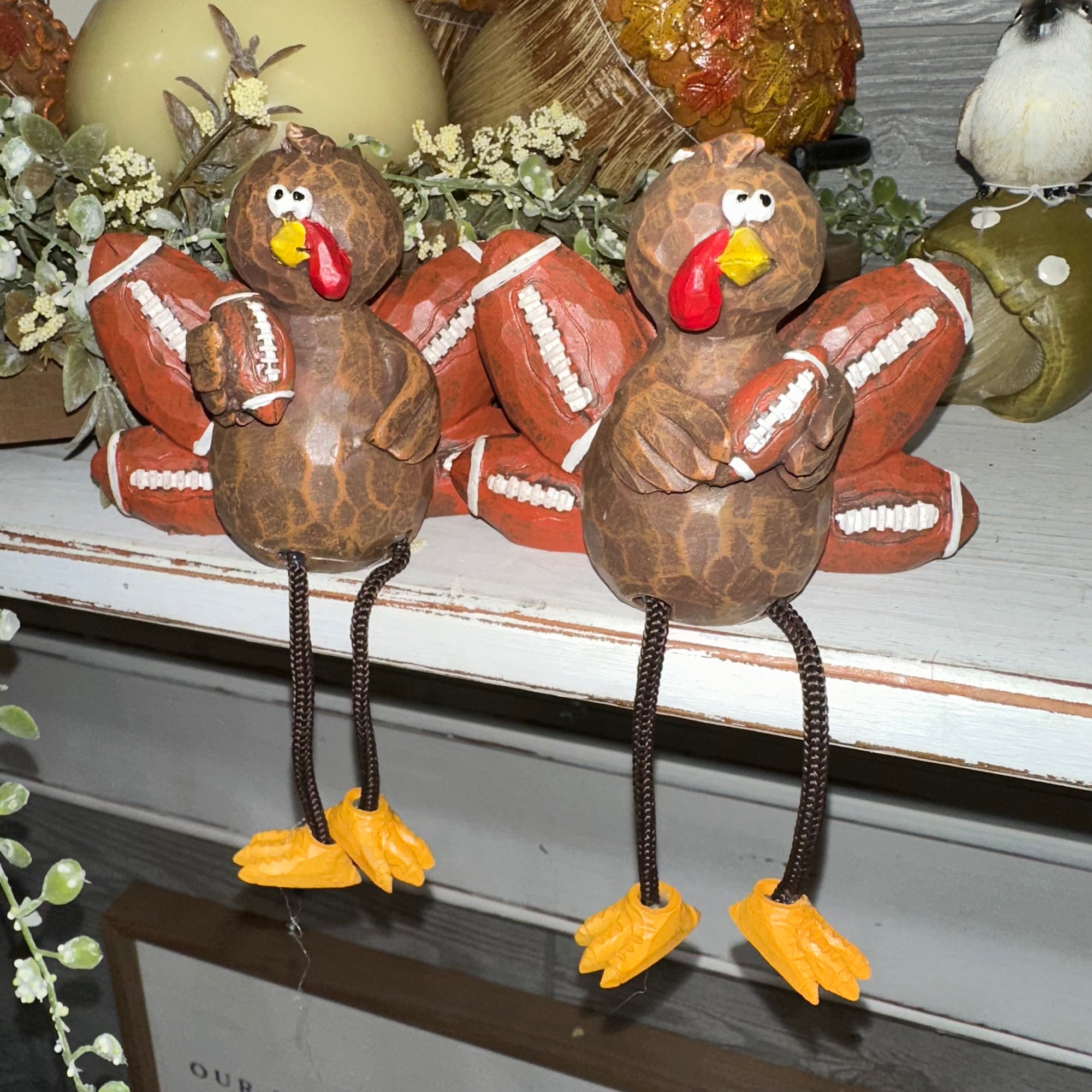 Harvest Football Turkey Shelf Sitter