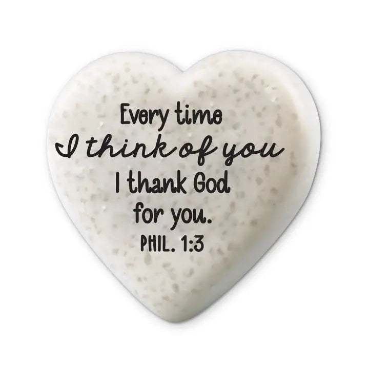 I Thank God for You | Scripture Stone Heart