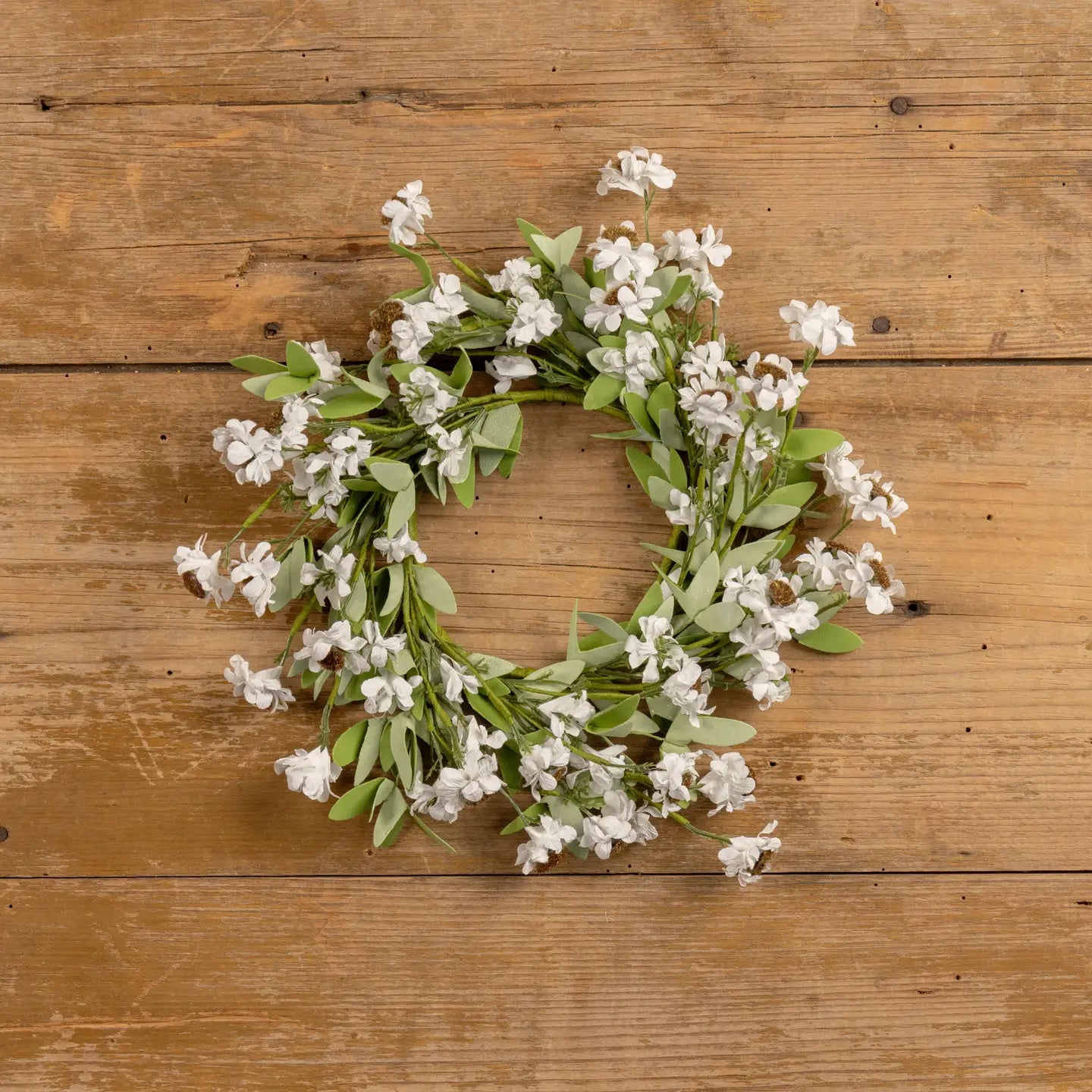 Cream Mini Daisy Candle Ring | 12"