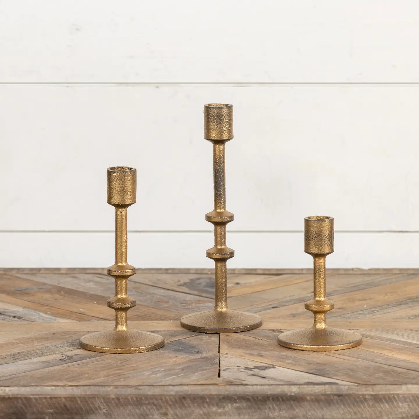Aged Gold Candle Sticks