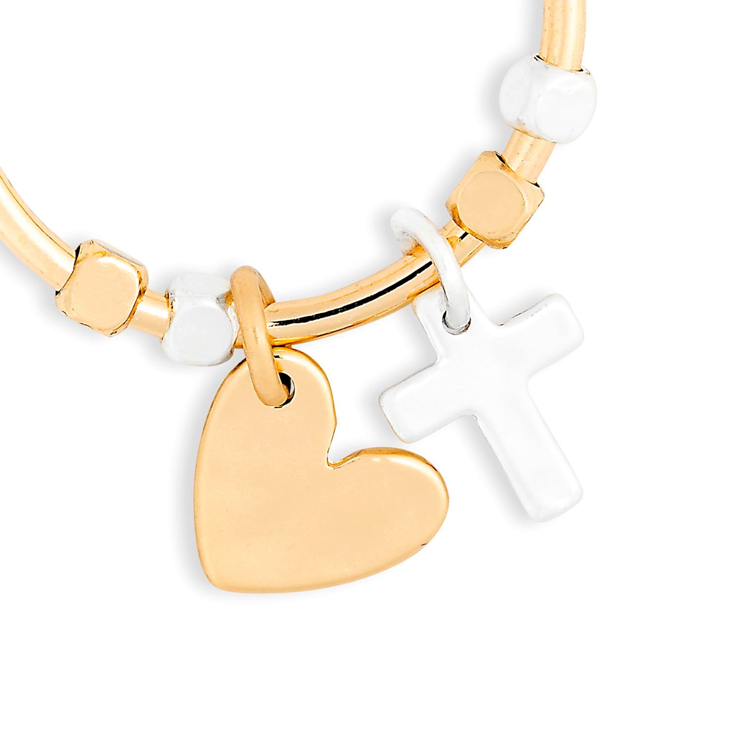 Loved Cross & Heart Charm Earrings | Giving Collection