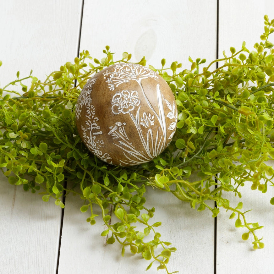 Carved Floral Orb