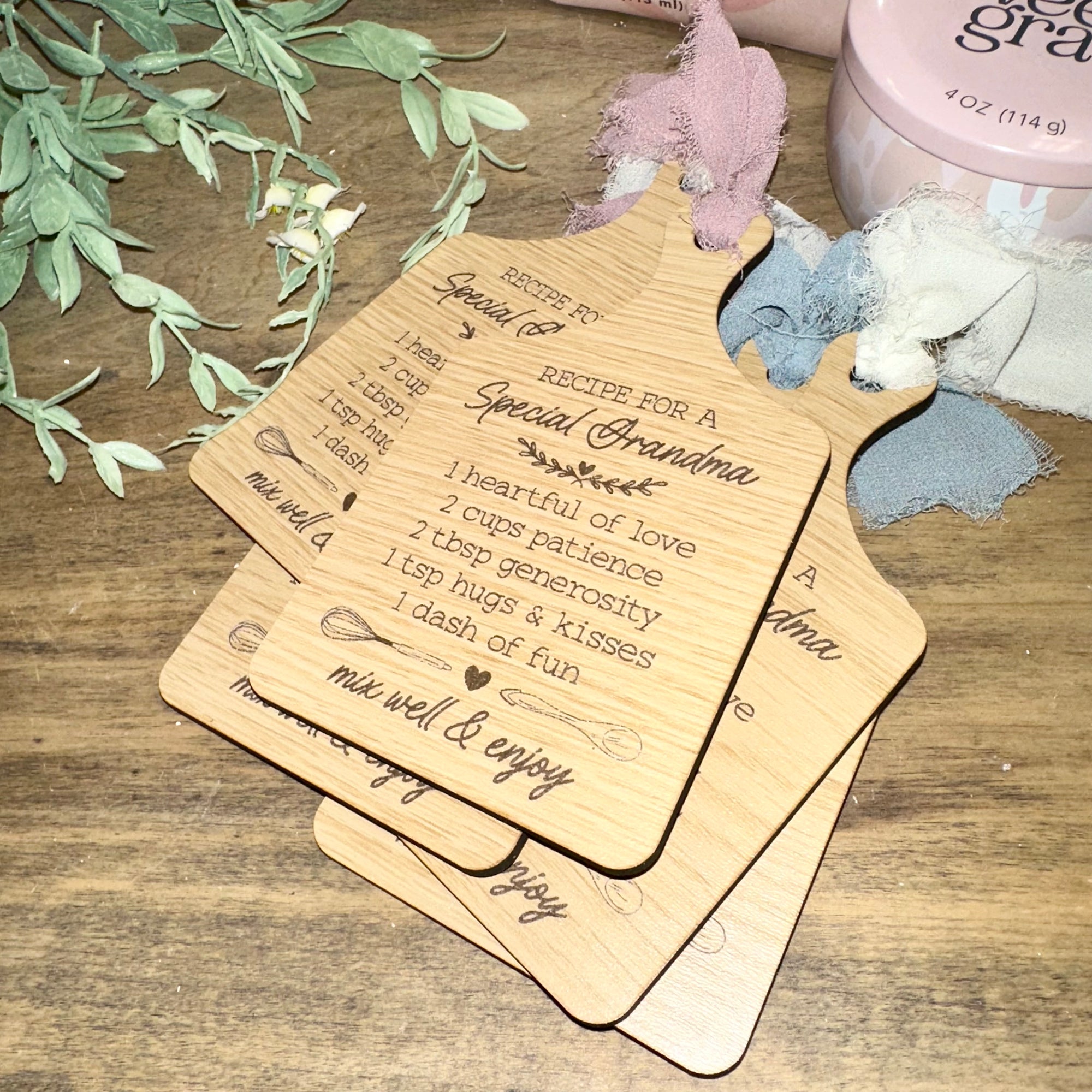 Recipe for a Special Grandma | Engraved Ornament