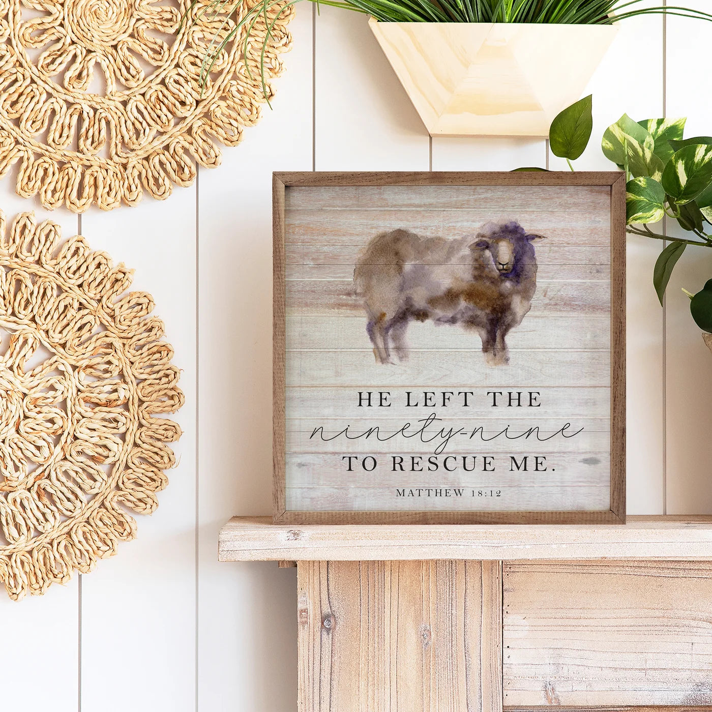 He Left the 99 to Rescue Me | Matthew 18:12 | Wall Art
