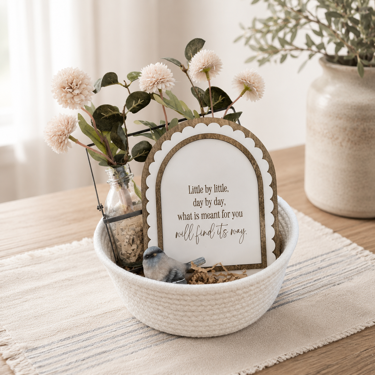 What’s Meant to be Will Find Its Way | Inspirational Handmade Arched Sign