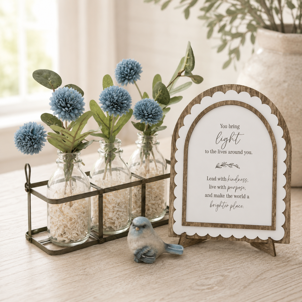 You Bring Light to the Lives Around You | Inspirational Scalloped Arch Sign