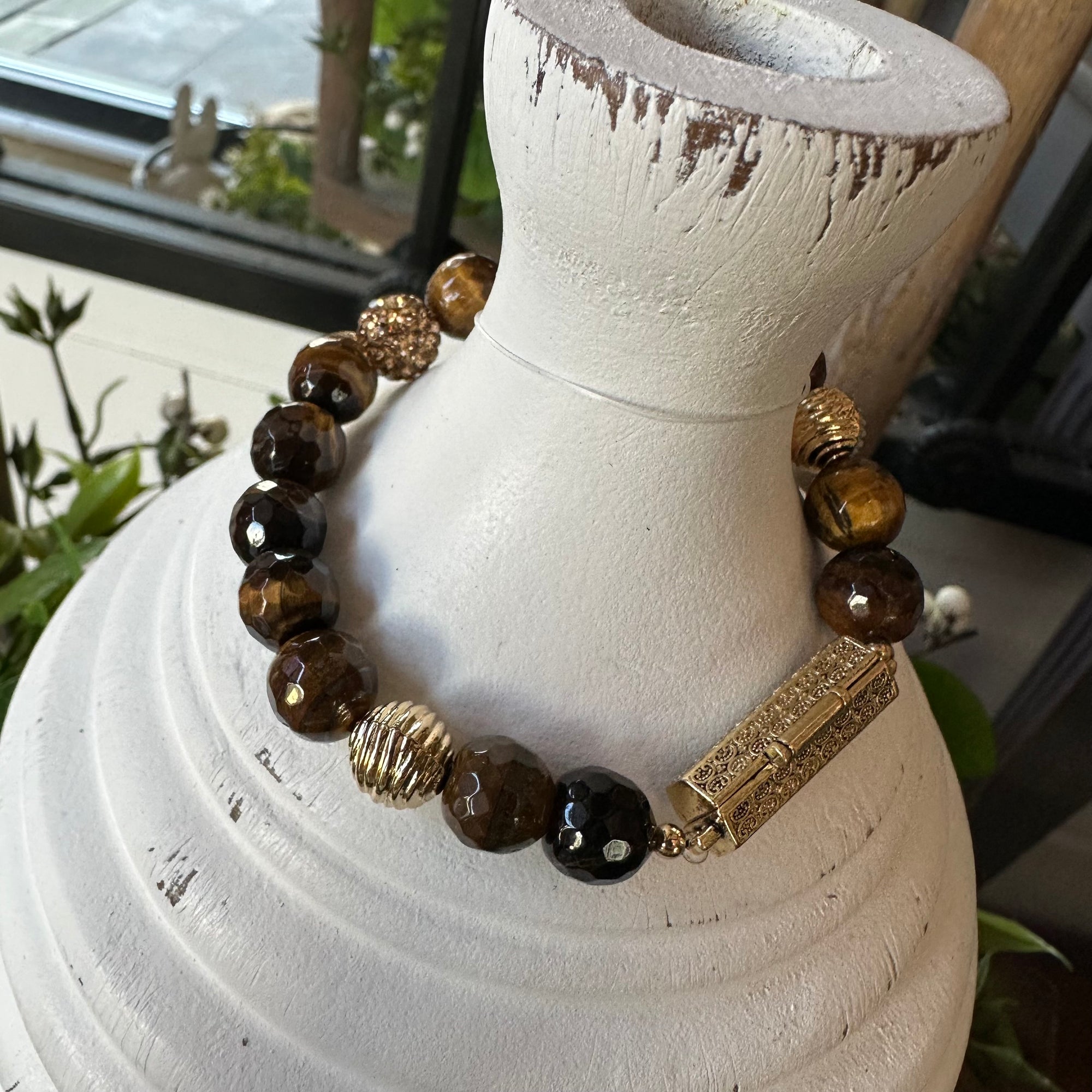 Prayer Box Bracelet | Natural Stone