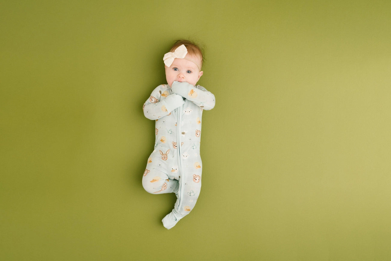 Springtime Pals | Bamboo Zippy Footie Sleeper