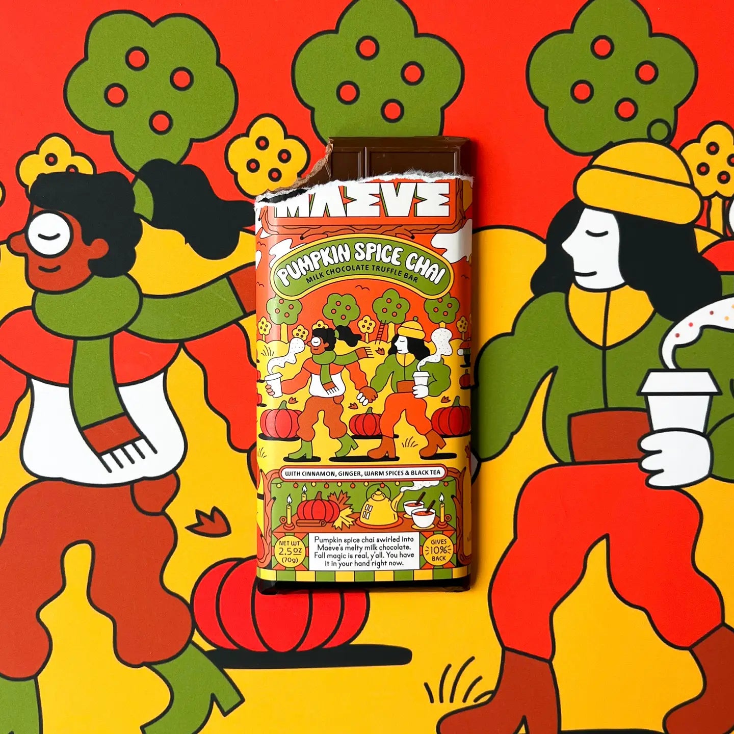 Pumpkin Spice Chai Truffle Bar | Chocolate Bar