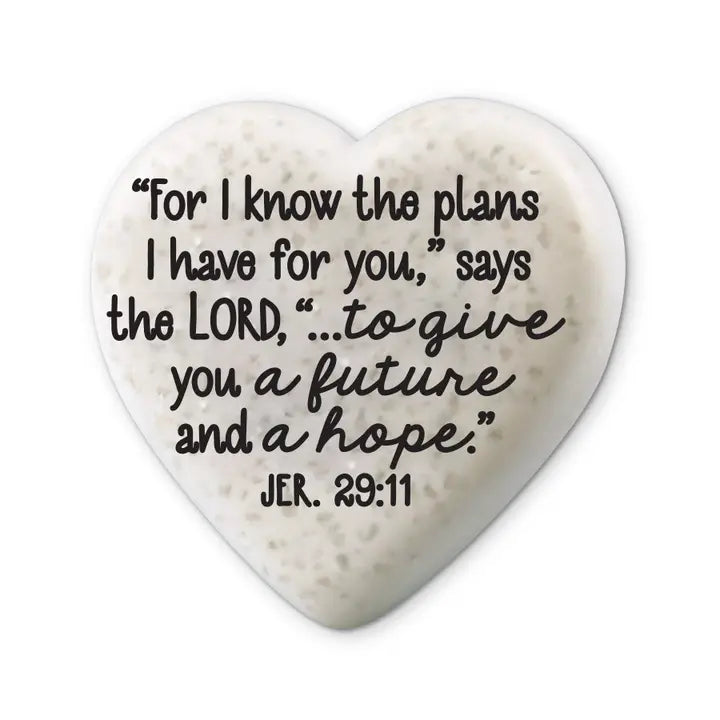 I Know the Plans I Have for You | Scripture Stone Heart