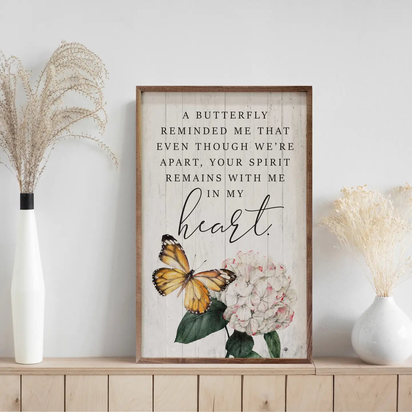 A Butterfly Reminded Me… Your Spirit Remains Memorial | Wall Art