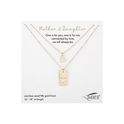 Mother & Daughter Necklace Set | Gold or Silver