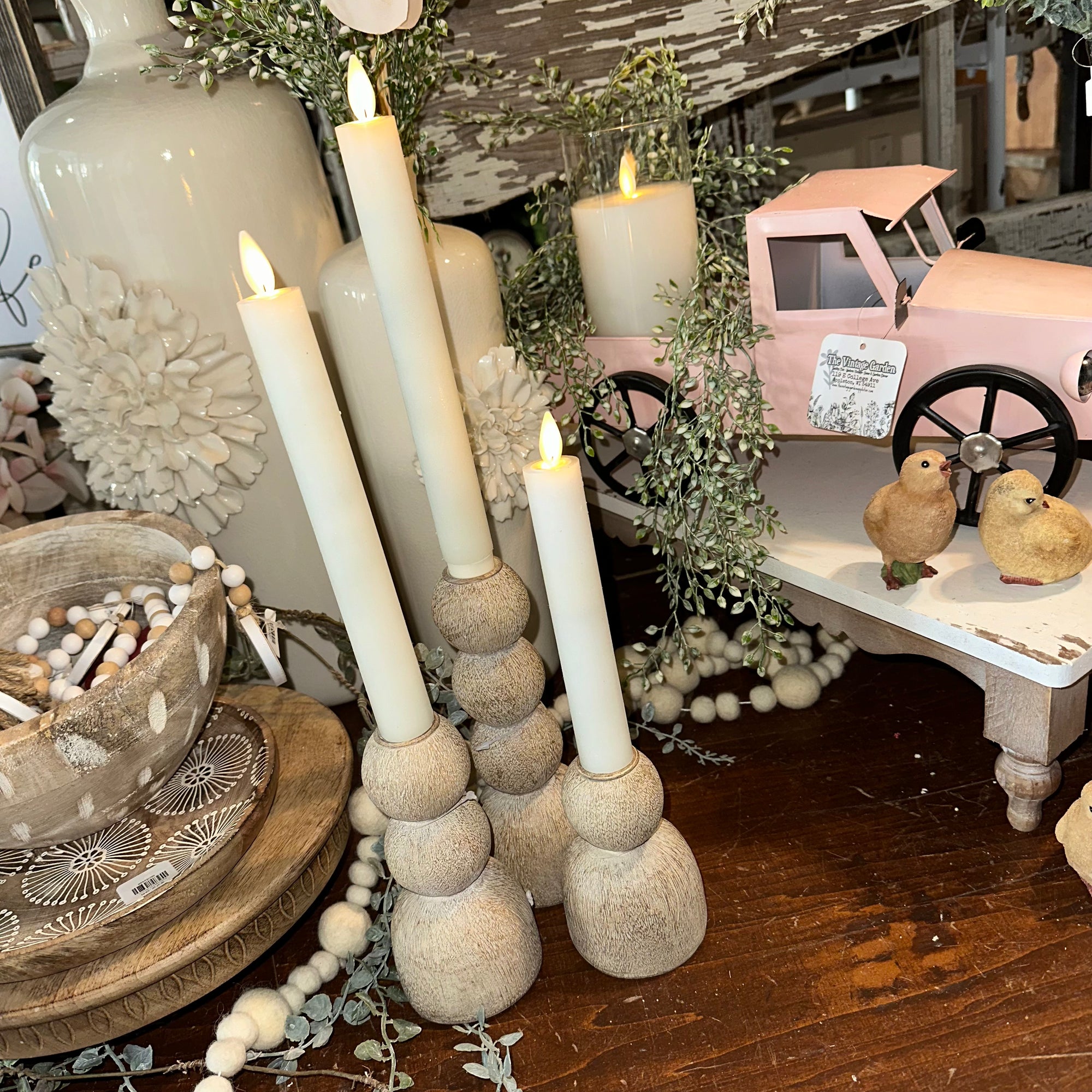Candlestick Holder | Distressed Wood