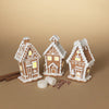 Lighted White Iced Gingerbread House | 7"