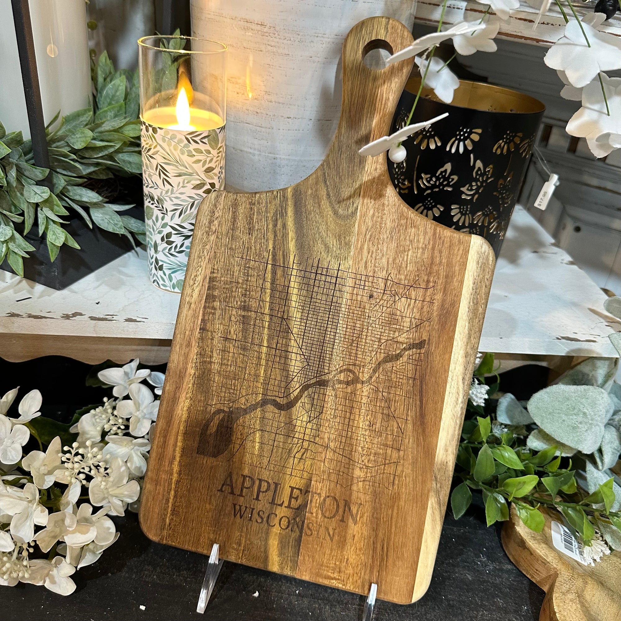 Appleton, Wisconsin Map | Wood Cutting Board