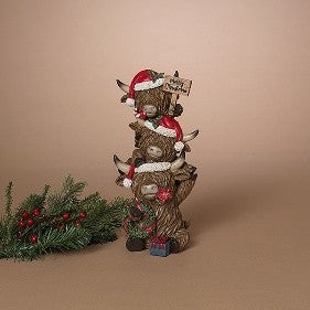 Merry Christmas Highland Cow Stack
