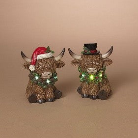 Holiday Highland Cow | Lighted