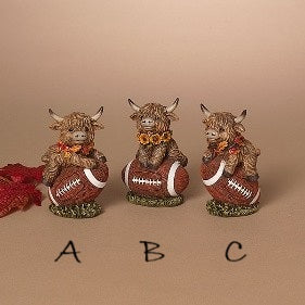 Harvest Highland Cow on Football