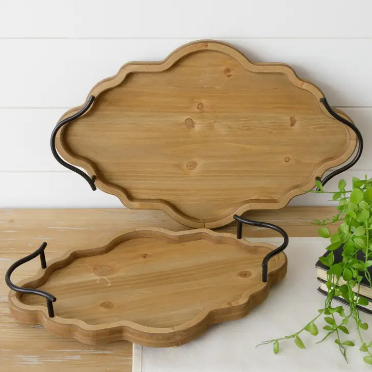 Wood Tray with Handles