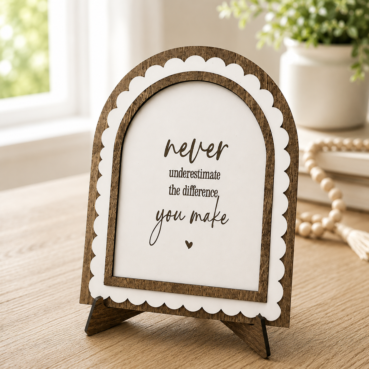 Never Underestimate the Difference You Make Sign | Encouragement Gift