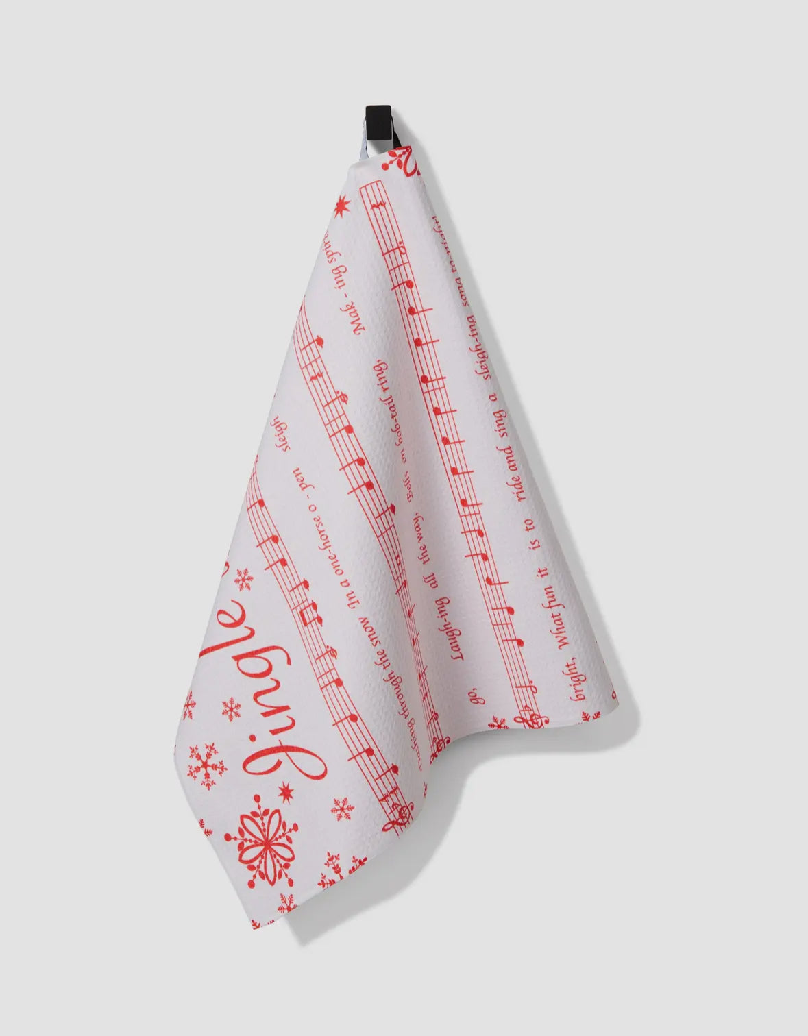 Geometry Kitchen Tea Towel | Frosty Notes | Jingle Bells
