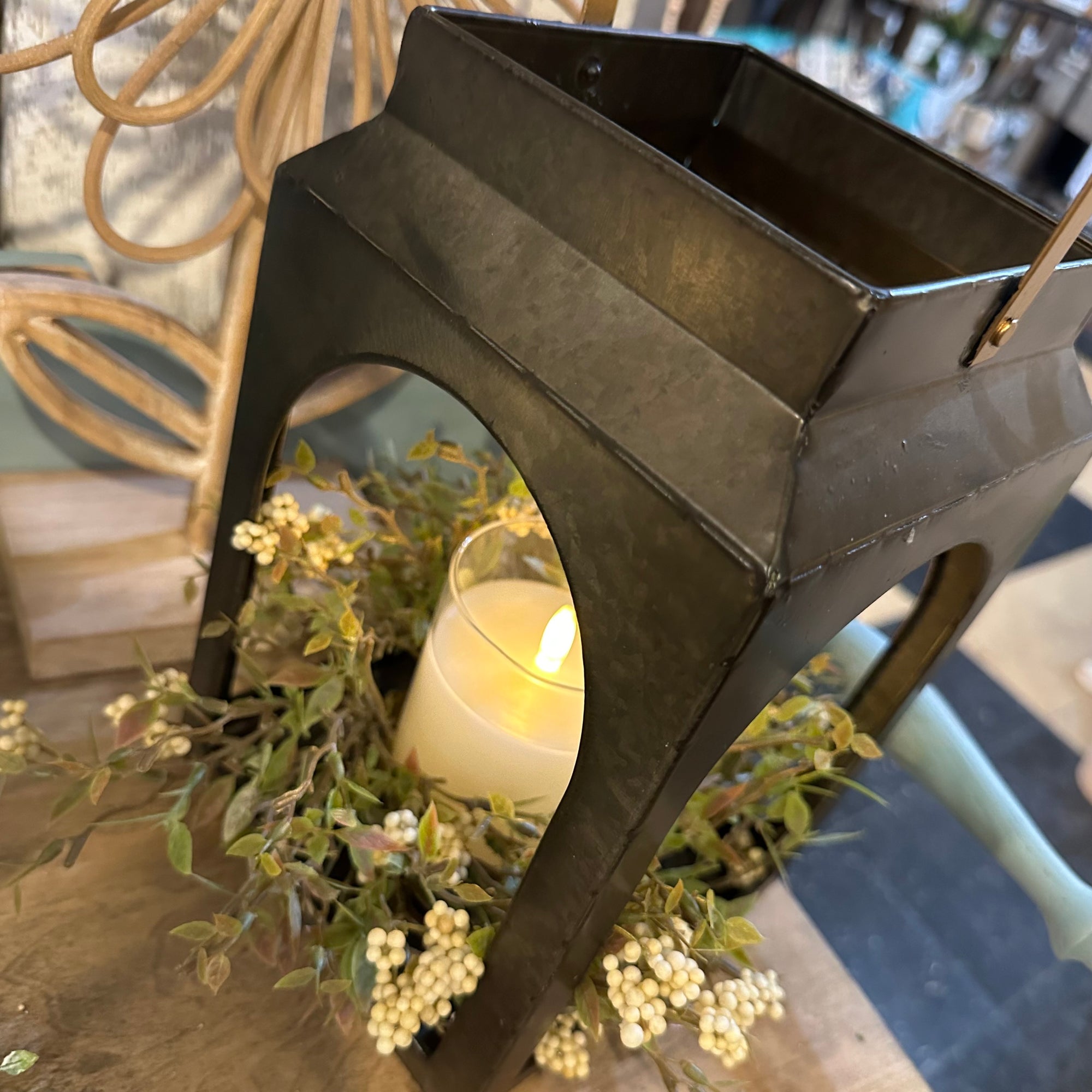 Candle Lantern | Rustic Metal