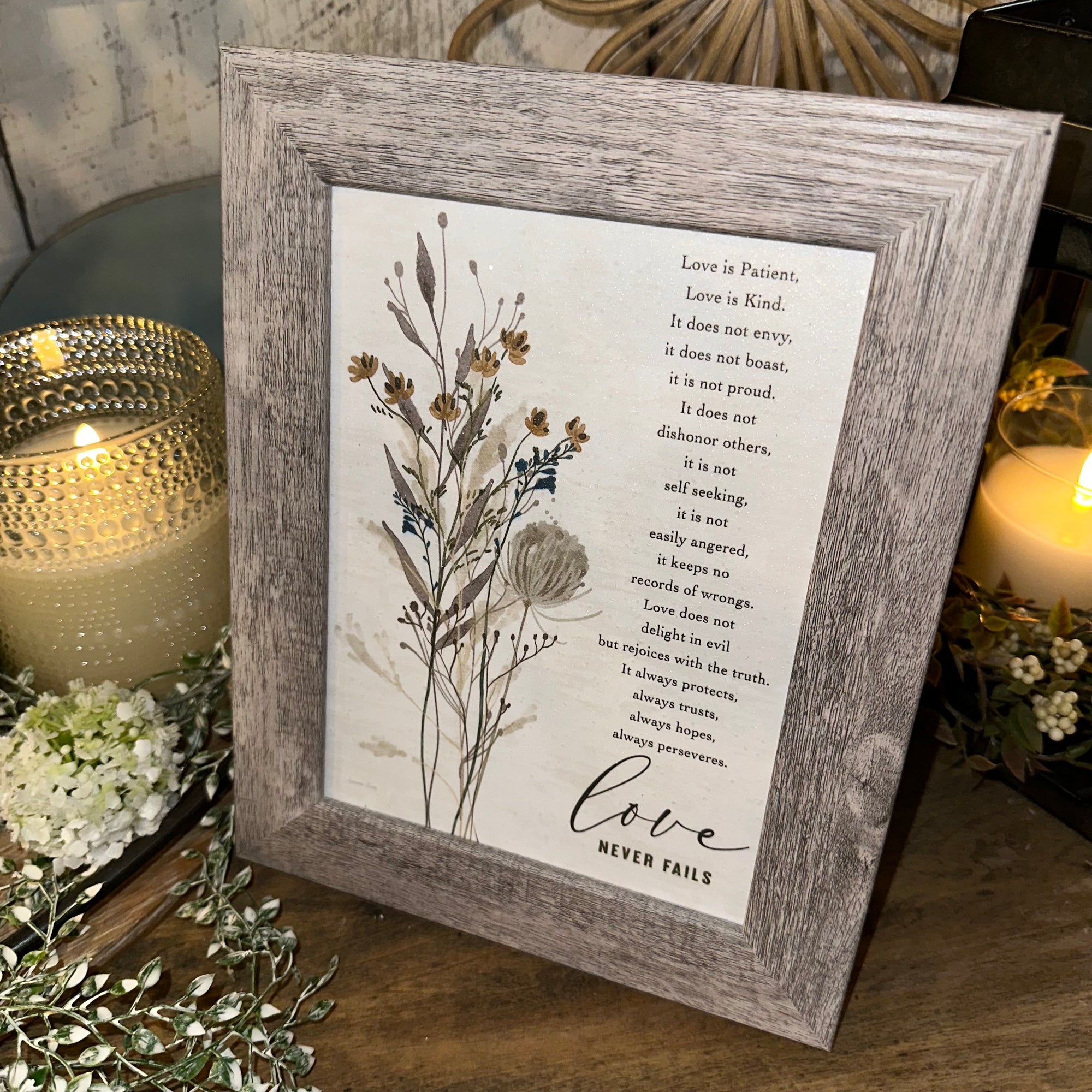 Love Never Fails | 1 Corinthians | Framed Art