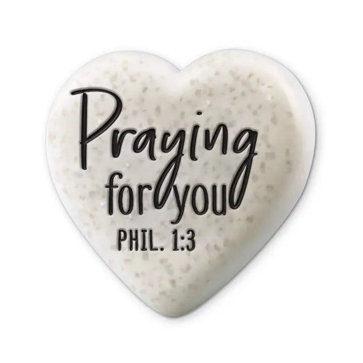 Praying for You | Scripture Stone Heart