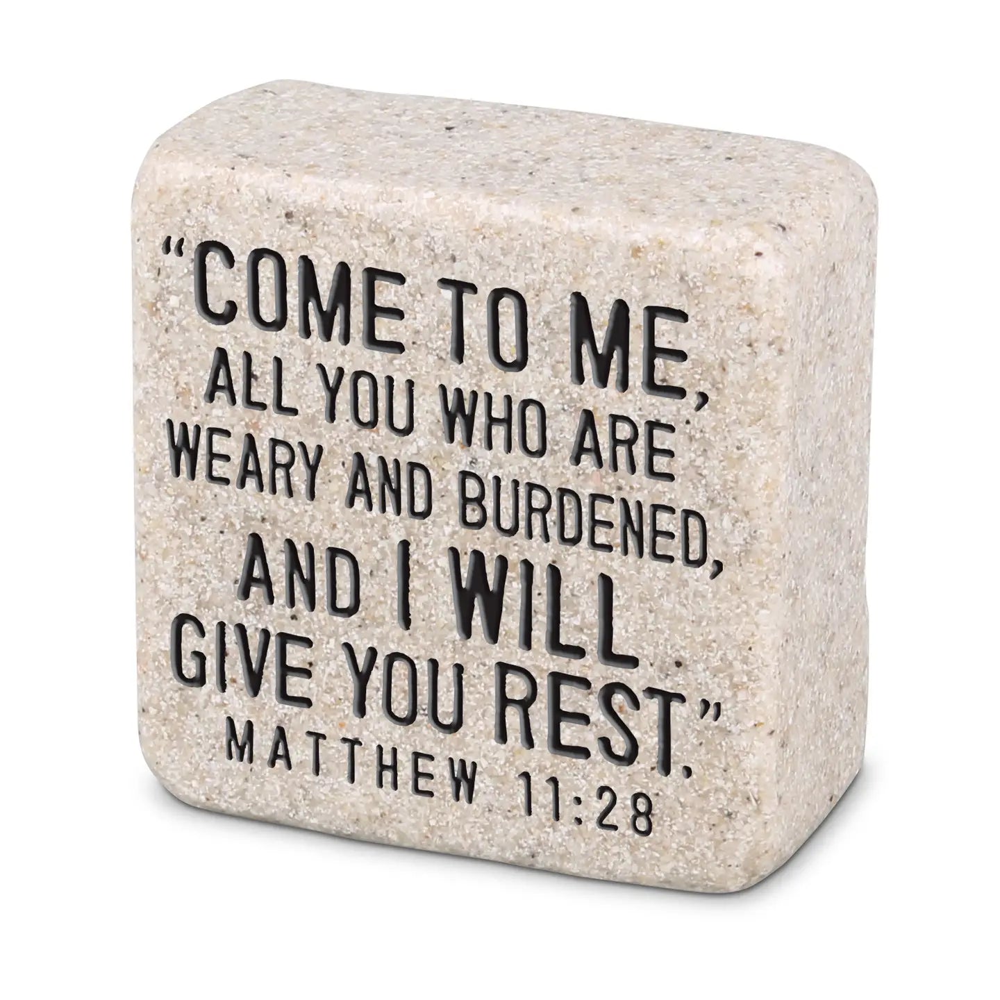 Come to Me | Matthew 11:28 | Scripture Stone Block