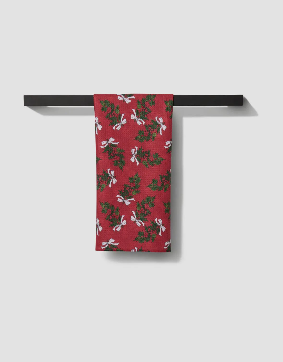 Geometry Kitchen Tea Towel | Christmas Berry Bow