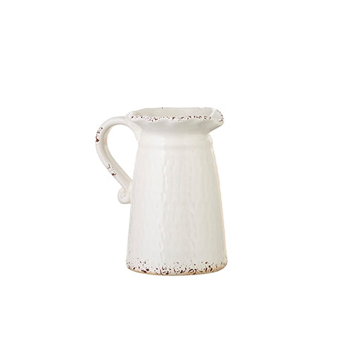 Distressed White Pitcher | 7.5-10.75"