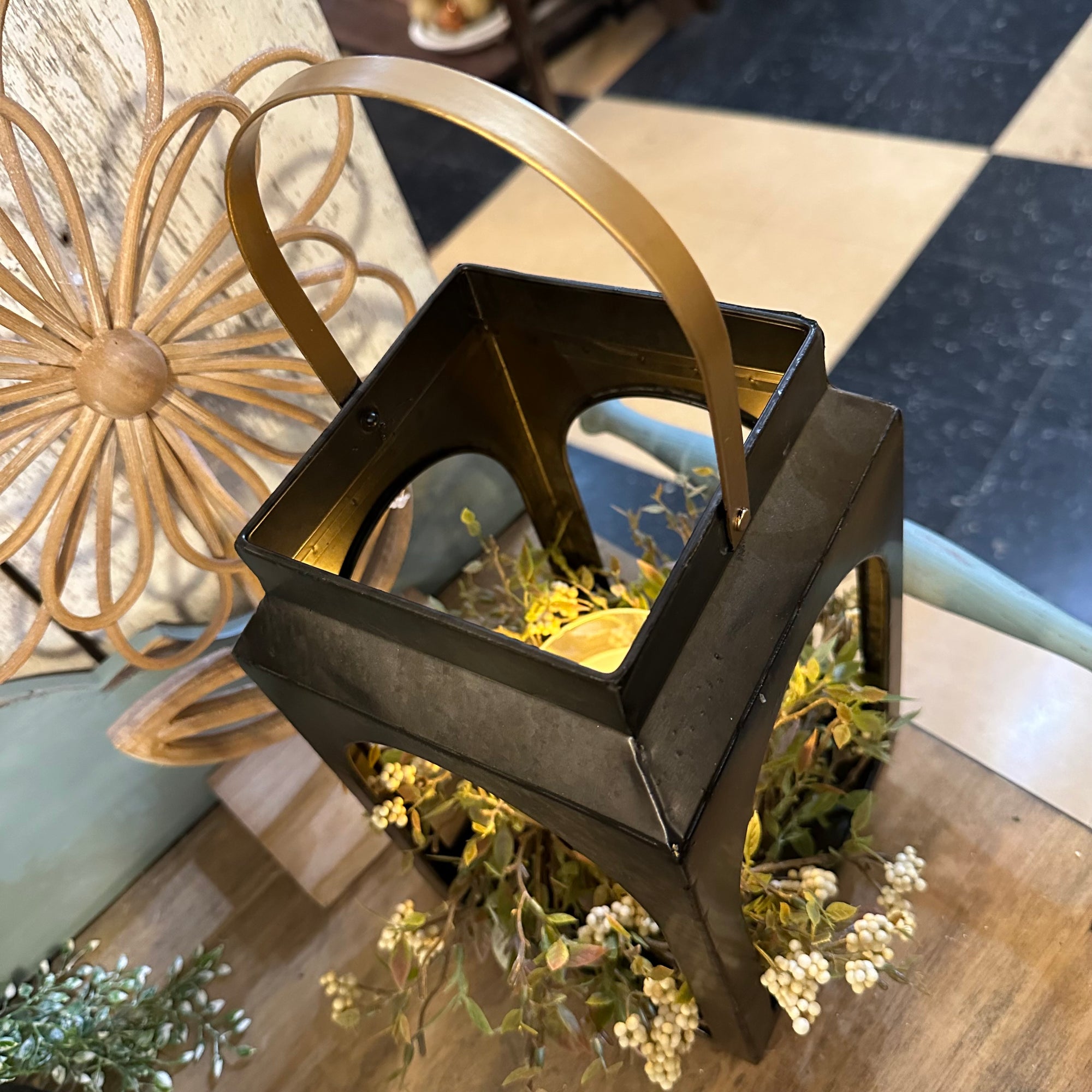 Candle Lantern | Rustic Metal