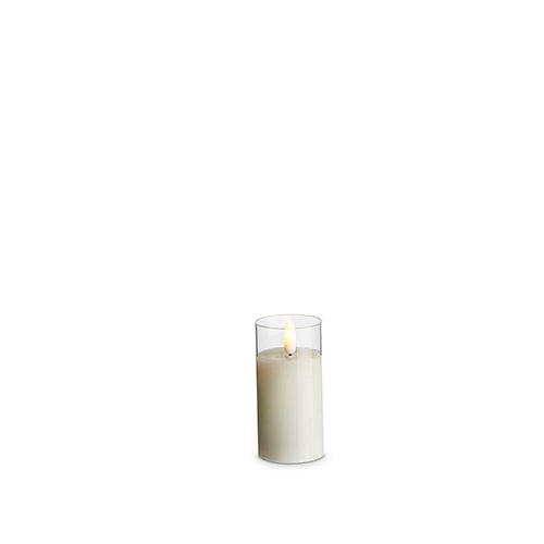 Glass Vase Candle | Ivory | Battery Operated