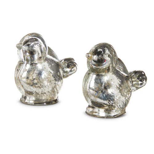 Silver Mercury Glass Bird