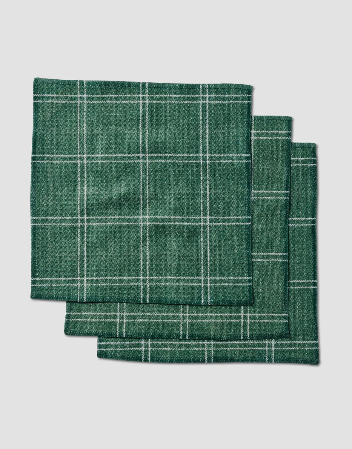 Geometry Kitchen Dishcloth | Pine Forest Plaid