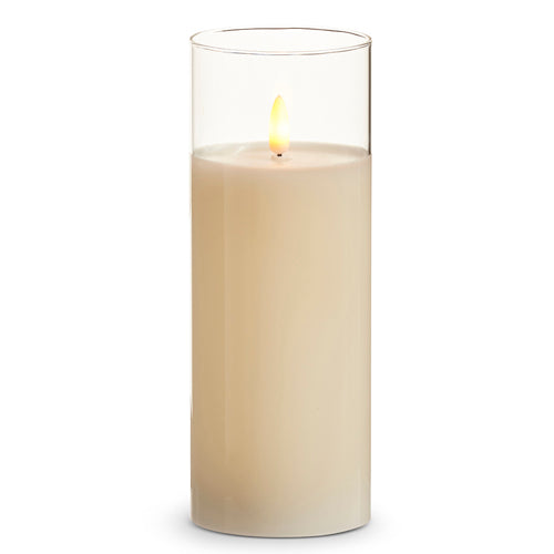 Glass Vase Candle | Ivory | Battery Operated