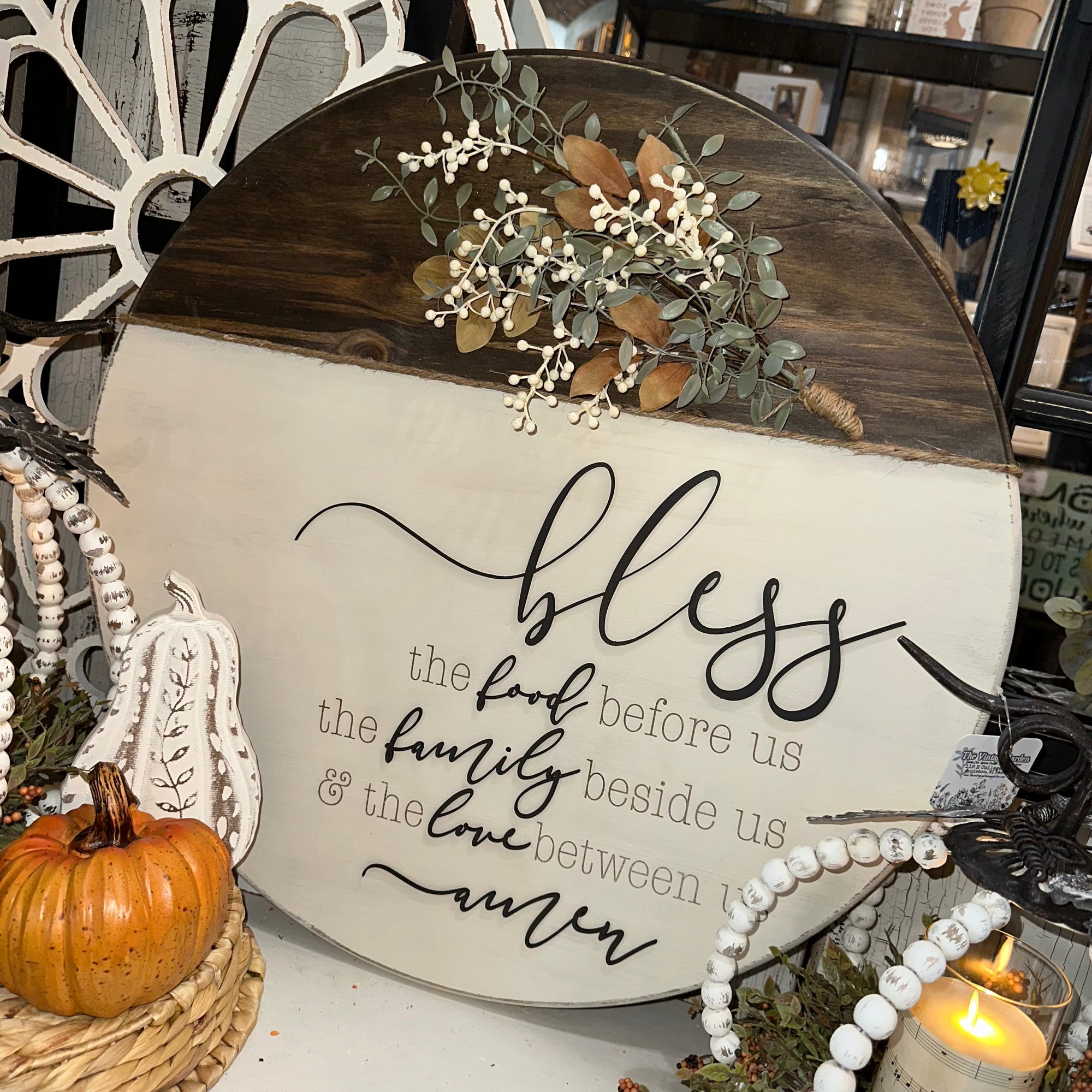 Bless the Food | 24" Handmade Sign