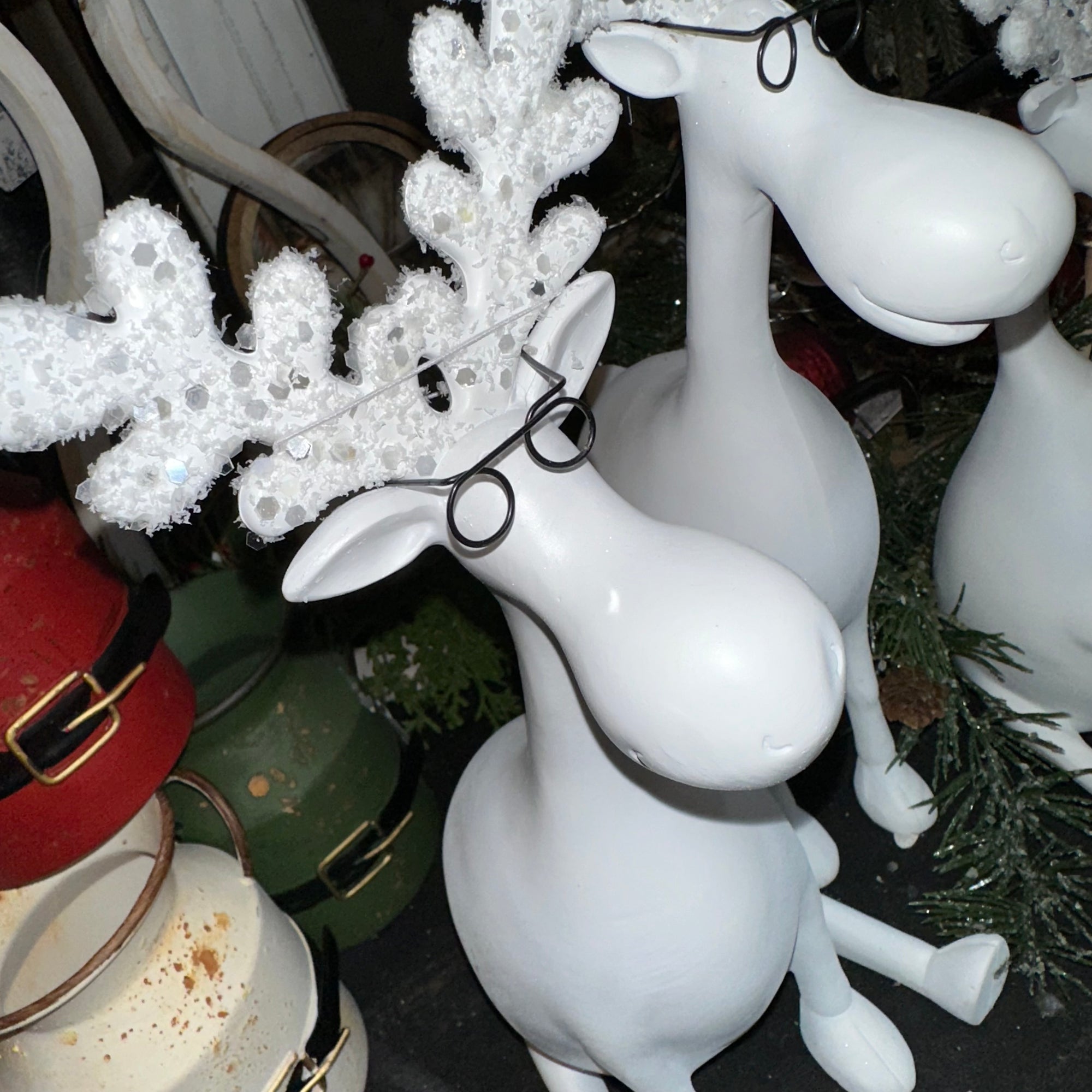 Winter Moose with Glasses