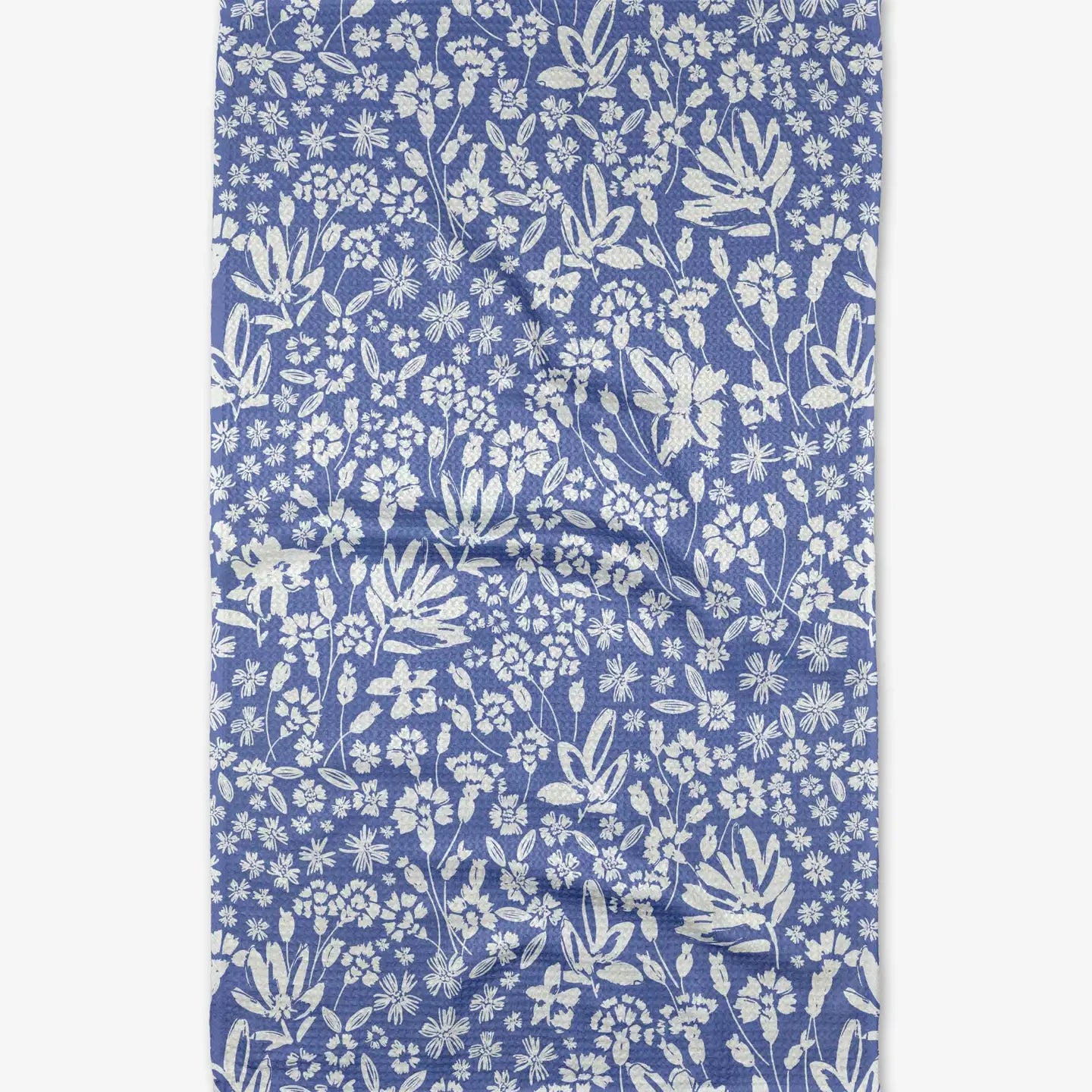 Geometry Kitchen Tea Towel | Cornflower Blue Blooms