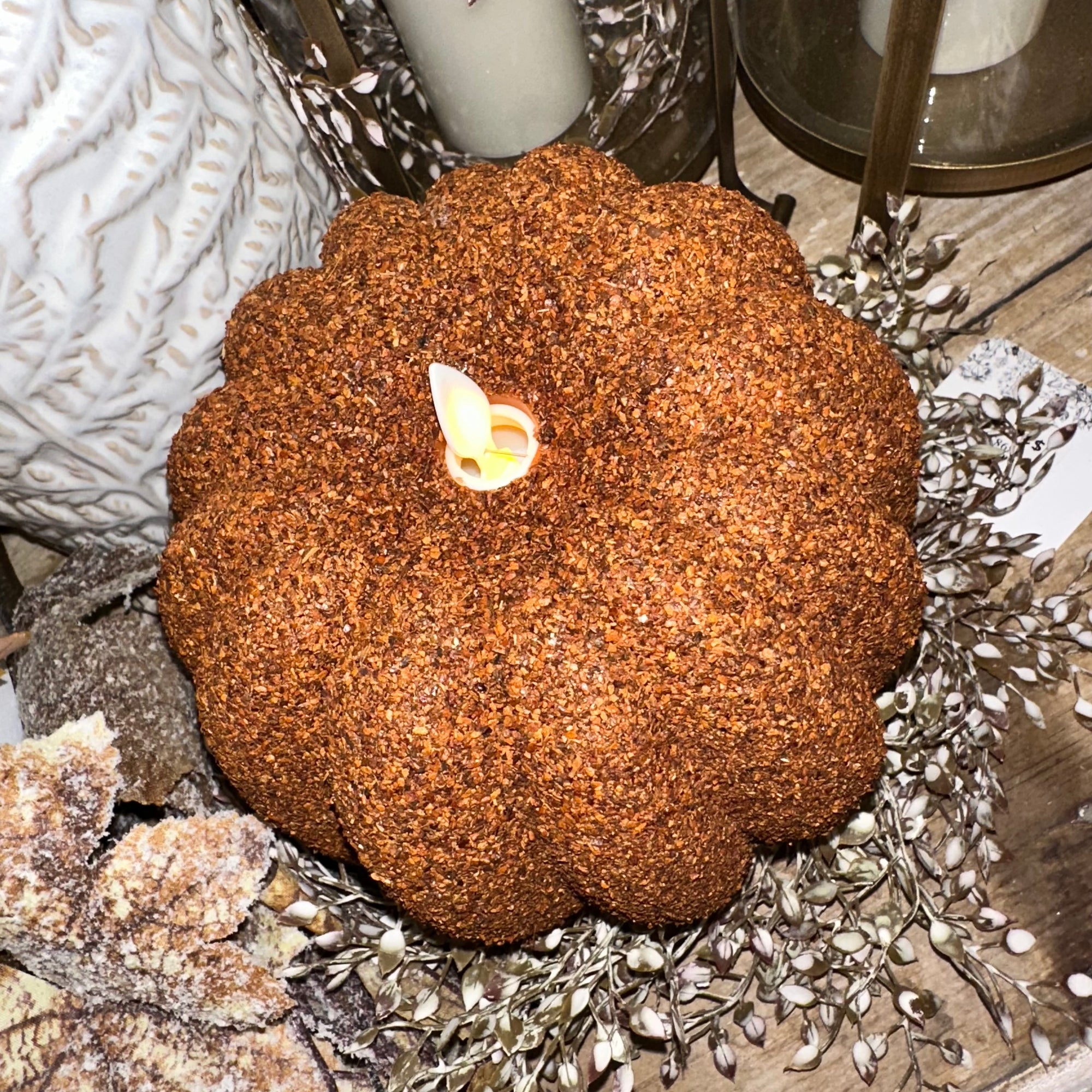 Pumpkin Motion Flame Candle | Battery Operated