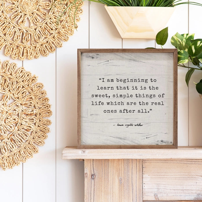 Sweet Simple Things | Laura Ingels Wilder | Wall Art