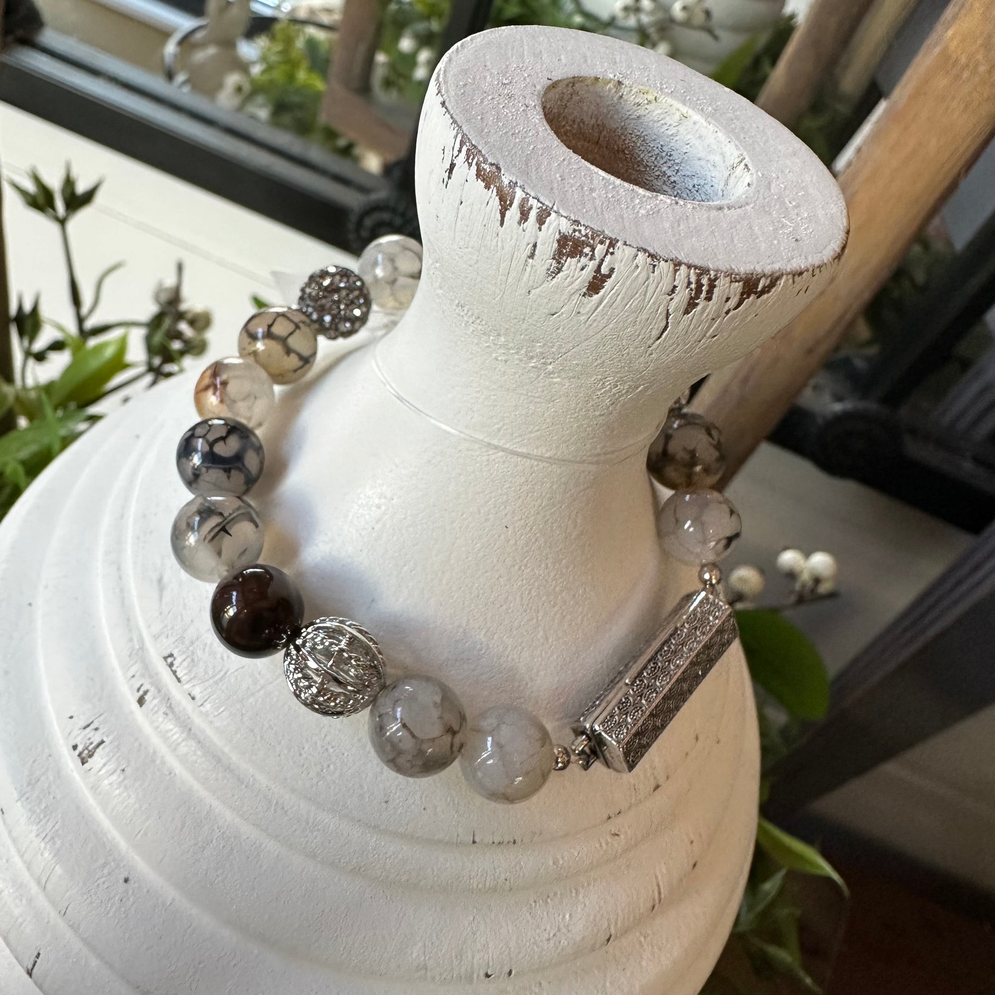 Prayer Box Bracelet | Natural Stone