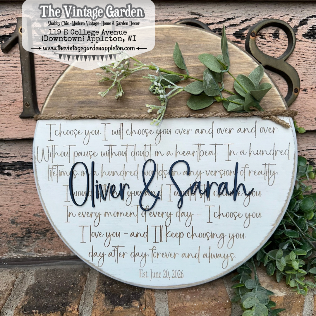 I Choose You | Engagement, Wedding, Anniversary | Custom Sign