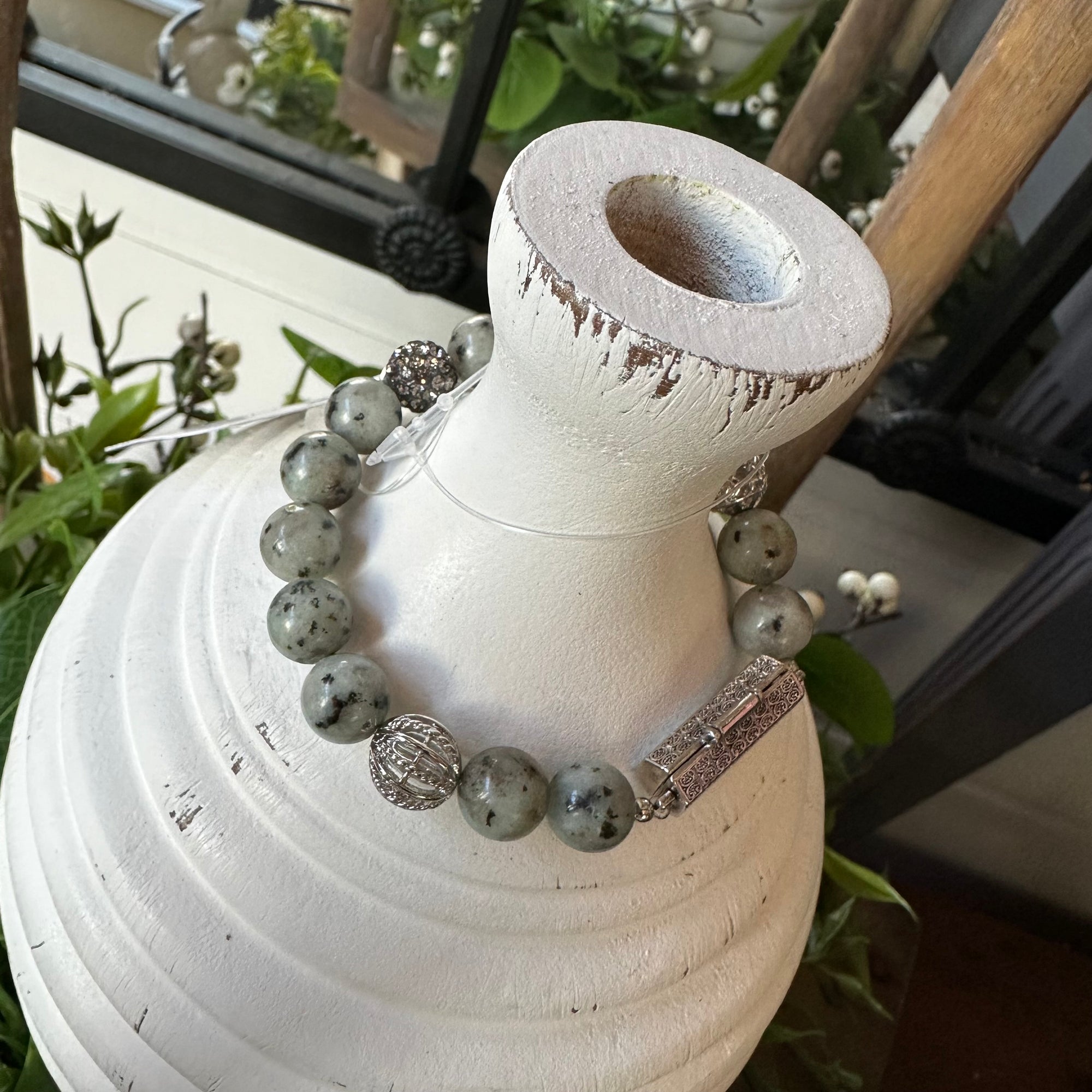 Prayer Box Bracelet | Natural Stone