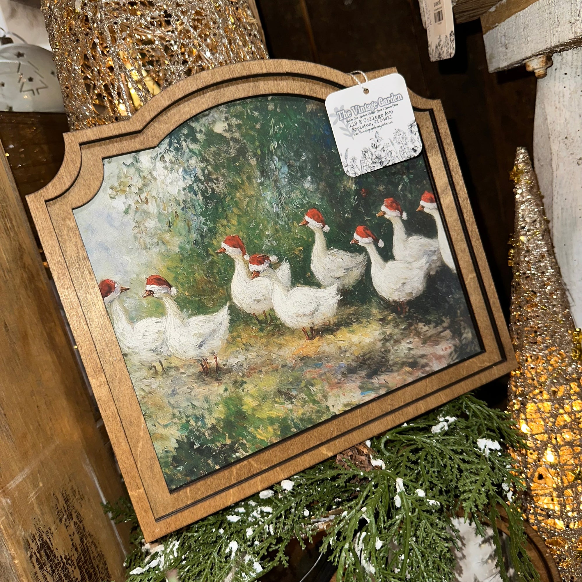 Provincial Christmas Geese | Framed Art