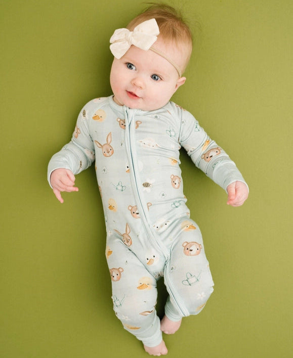 Springtime Pals | Bamboo Zippy Footie Sleeper