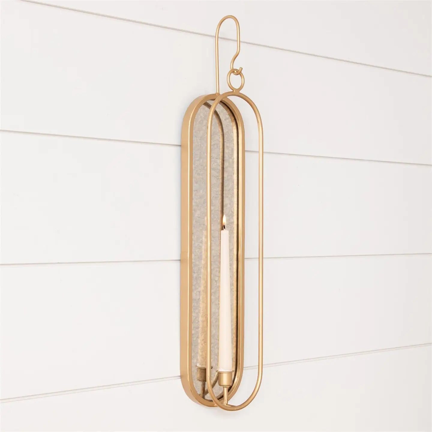 Wall Sconce Candle Holder | Gold Finish